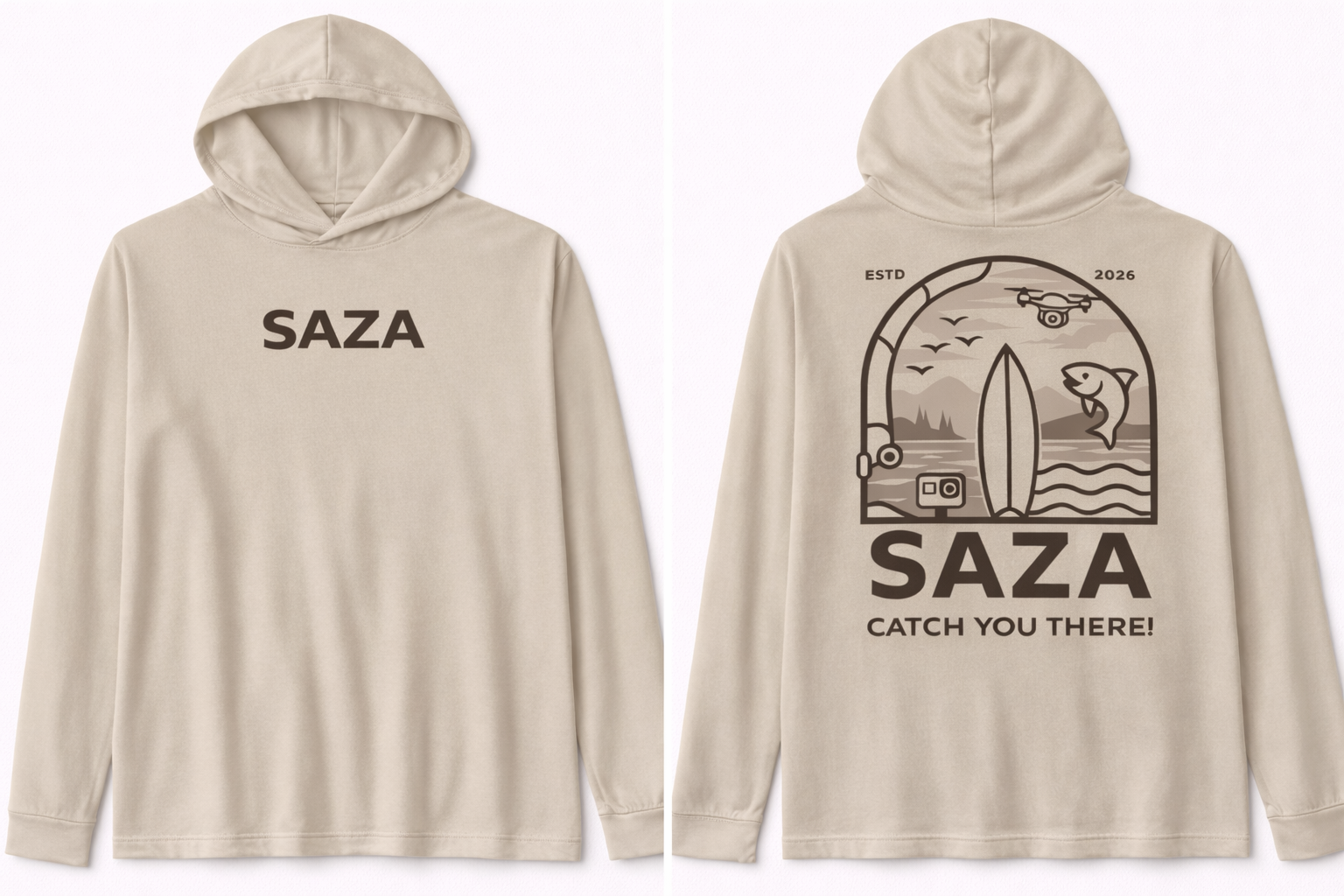 SAZA UPF 50+ Protected (Hooded) Long Sleeve Shirt (Male)